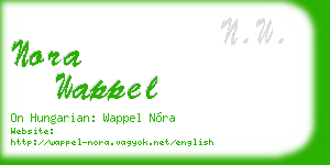 nora wappel business card